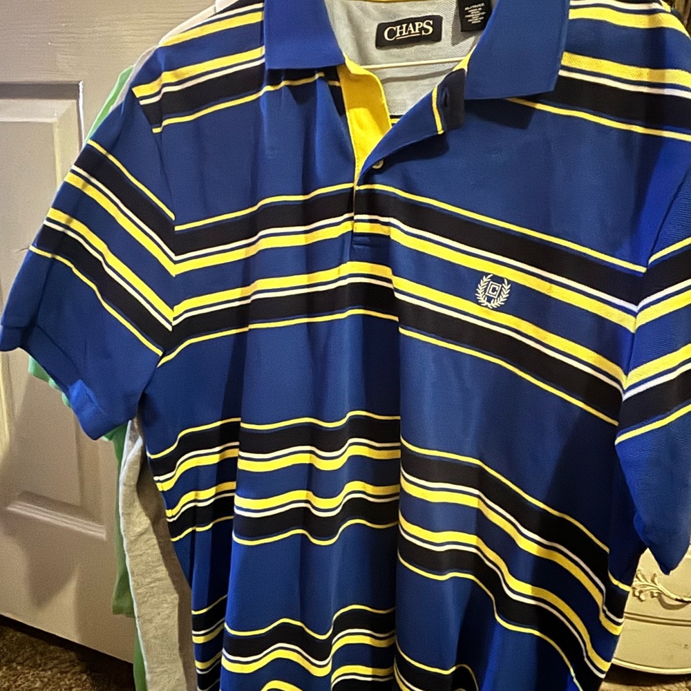 Chaps Striped Polo Shirt - Size XL